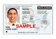 軍属の証明のSOFAのIDカード