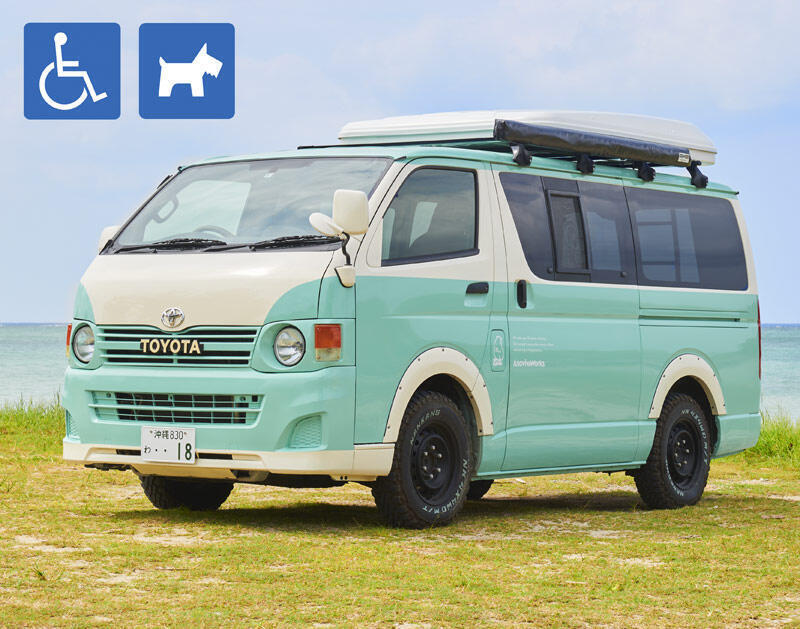 2號車(薄荷綠Hi-Ace)